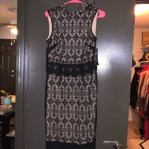 New w/ Tags Black Lace Sharagano Dress